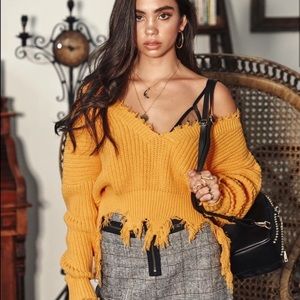 LF BSBW Distressed Sweater